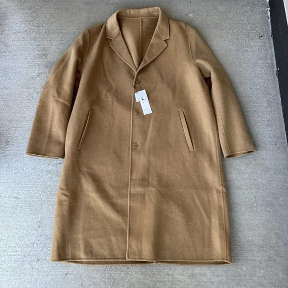 nwt calvin klein women's long pea coat wool blend camel tan size xxl - Picture 1 of 5